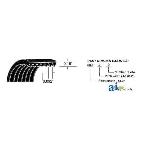 Micro-Rib V-Belt (56.0") 13" x5" x1"